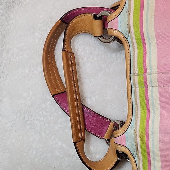 Coach Soho Twill Stripe multicolor fabric small shoulder bag - Picture 13 of 16